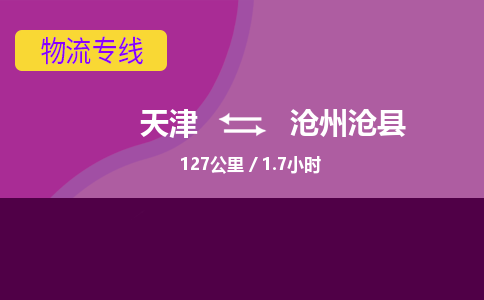 天津到沧州沧县物流专线-天津到沧州沧县货运公司-