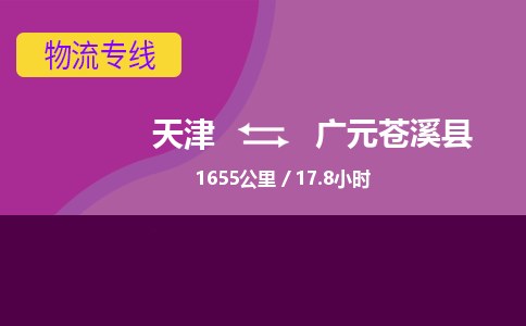 天津到广元苍溪县物流专线-天津到广元苍溪县货运公司-