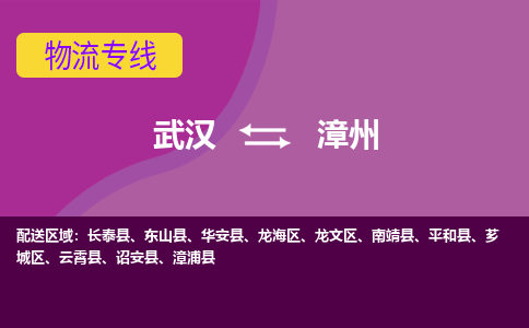 武汉至漳州物流公司|武汉到漳州货运专线