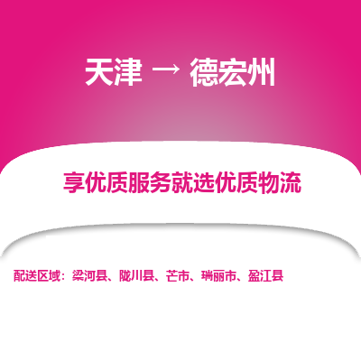 天津到德宏州物流专线【快速-安全】天津至德宏州货运公司