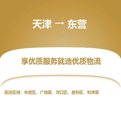 天津到东营物流公司-天津至东营专线-高效、便捷、省心！